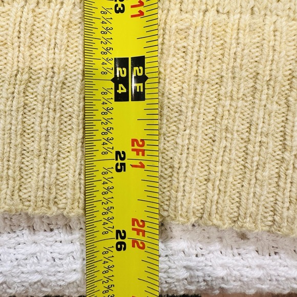 VTG Robert Bruce Men Yellow Crew Neck Long Sleeve Knit Sweater L USA Classic - Picture 11 of 13